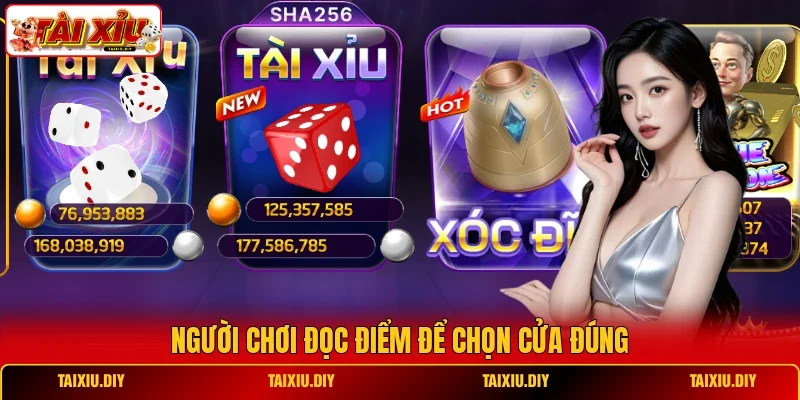 Người chơi đọc điểm để chọn cửa đúng